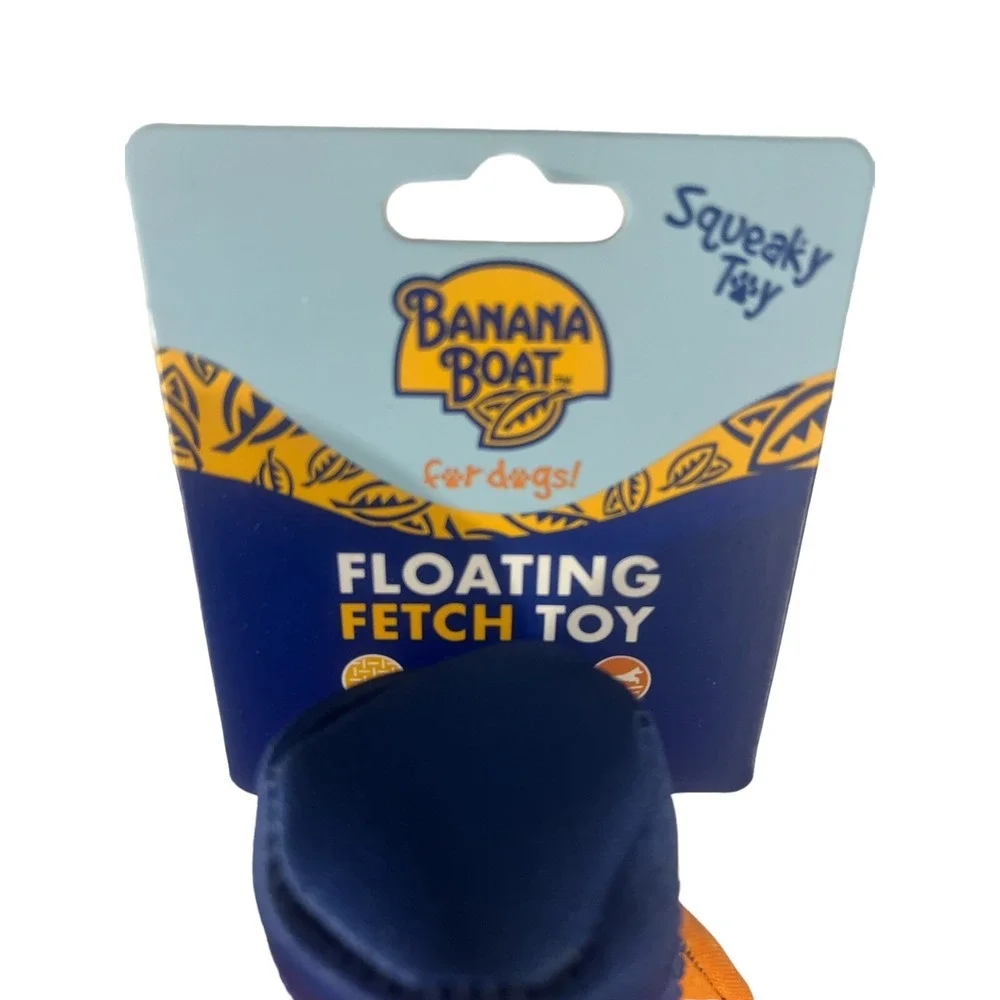 Banana Boat Sunscreen Floating Fetch Squeaky Dog Toy